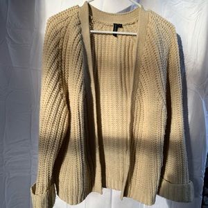 tan knit oversized cardigan